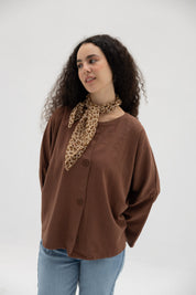Her Way Linen Shirt In Brown