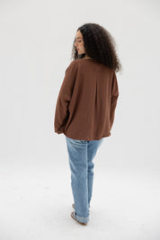 Her Way Linen Shirt In Brown