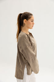 Origin Her Washed Tee In Wood