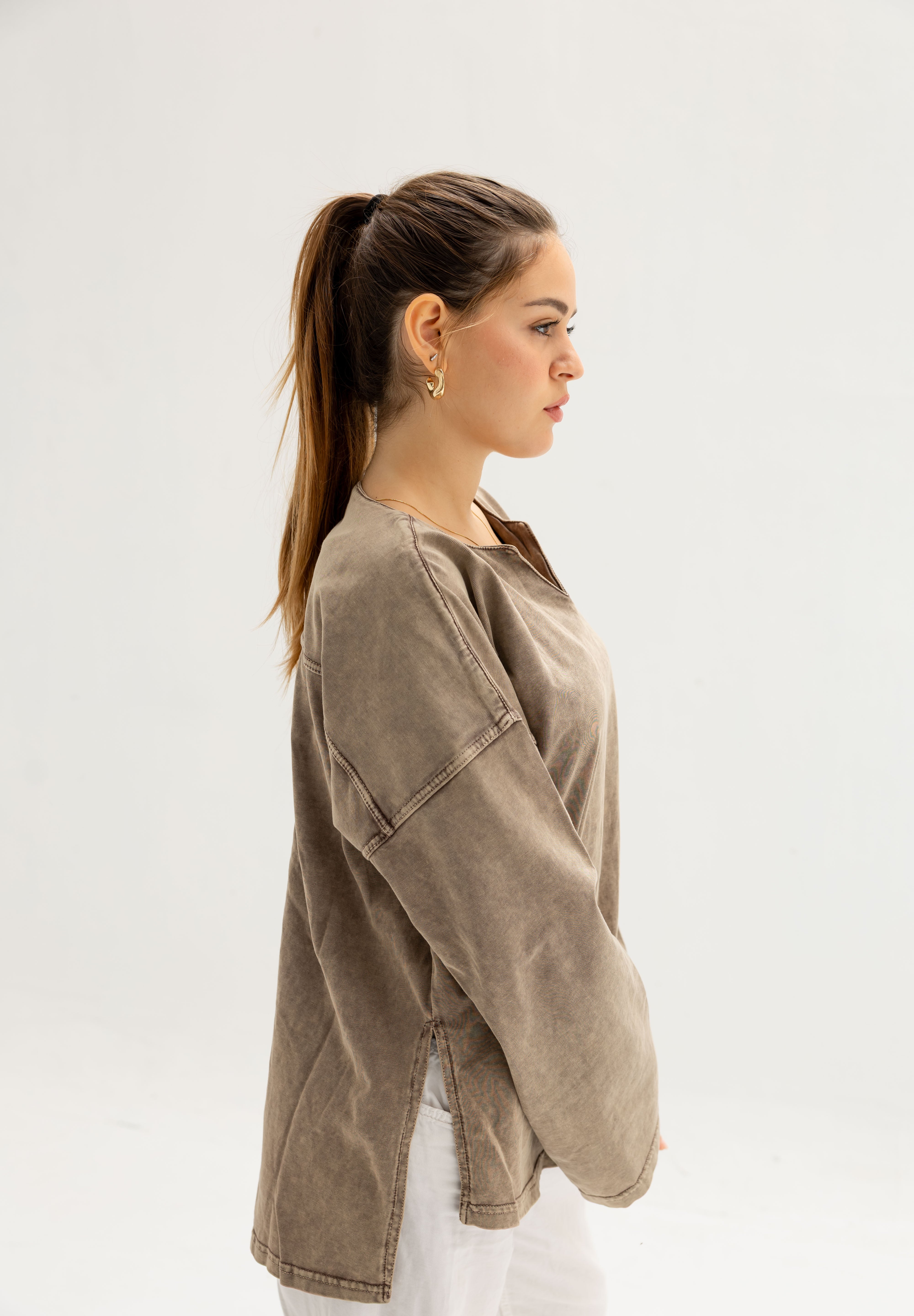 Origin Her Washed Tee In Wood