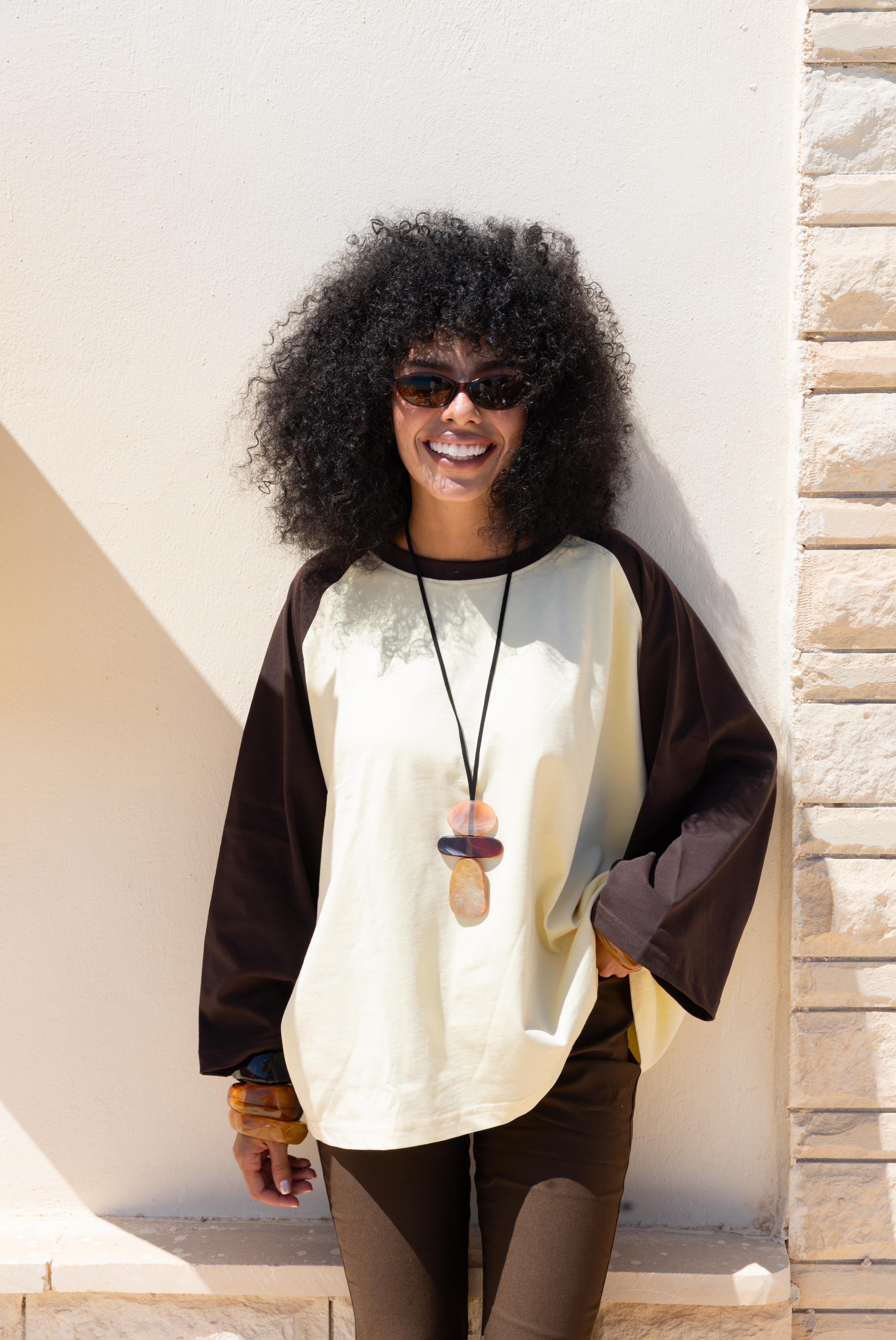 RAGLAN T-SHIRT IN Off White