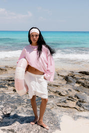 Wide Sleeve T-shirt in pink