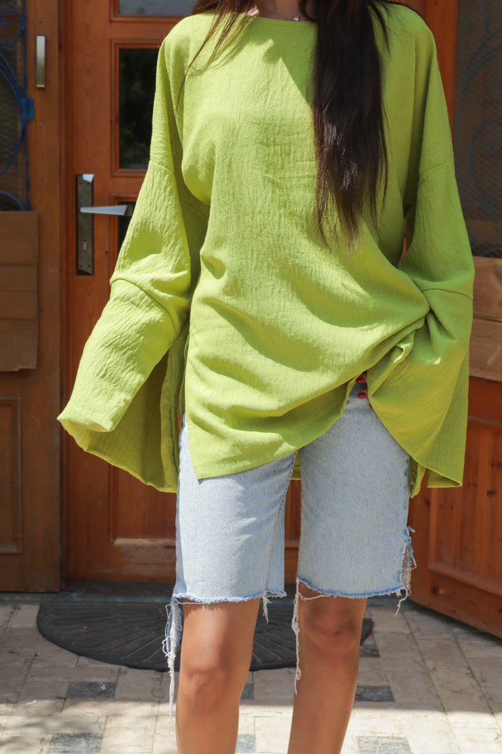 Linen Blouse In Lemon