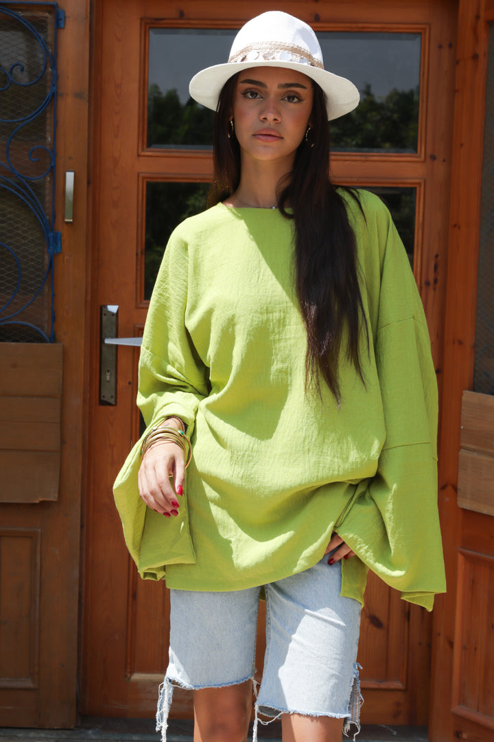 Linen Blouse In Lemon