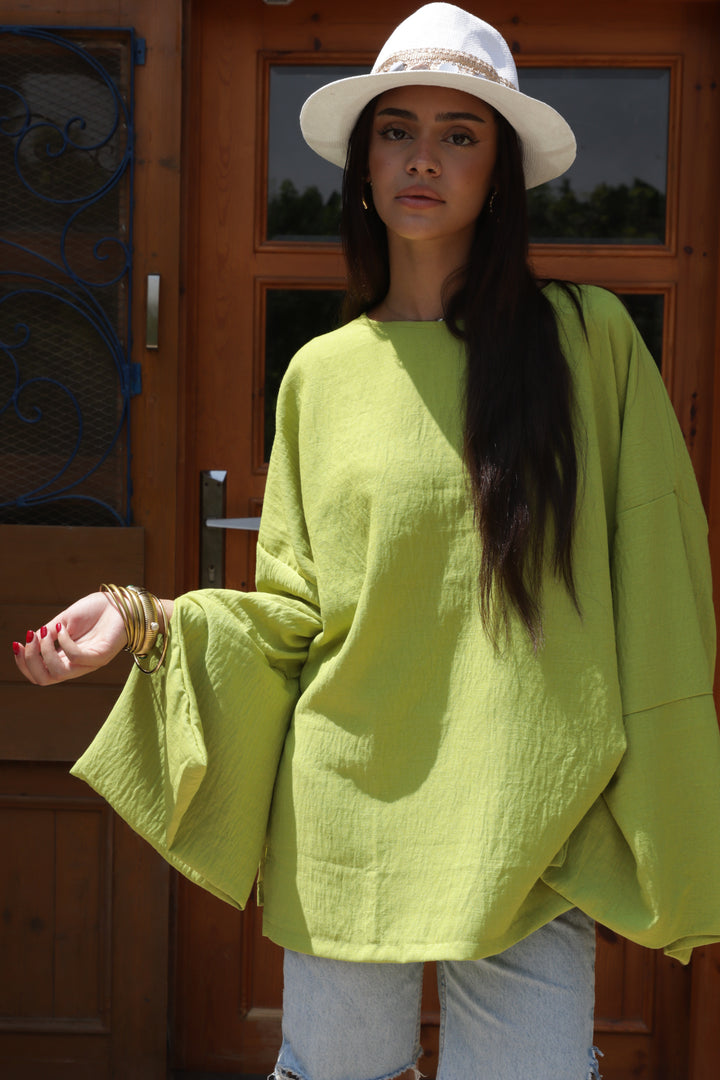 Linen Blouse In Lemon