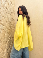 Butterfly kimono In Butter Yellow