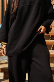 Sustainable Waffle TOP In Black