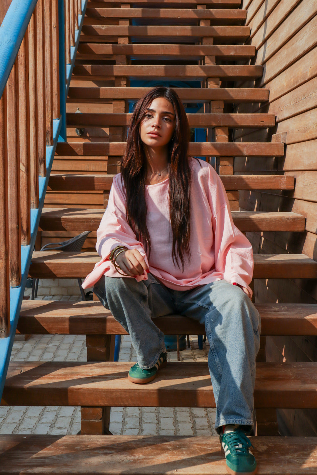 Linen Blouse In Soft Pink