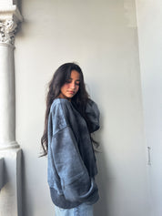 Wave Crewneck In Navy Blue