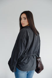 Twist Wrap Blouse In Black