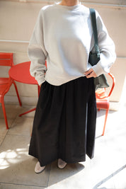 poplin skirt In Black