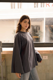 Origin Blouse In Ocean Grey