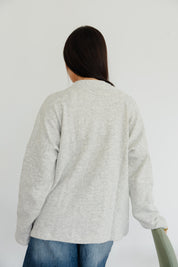The Buttoned Cardigan In Grey