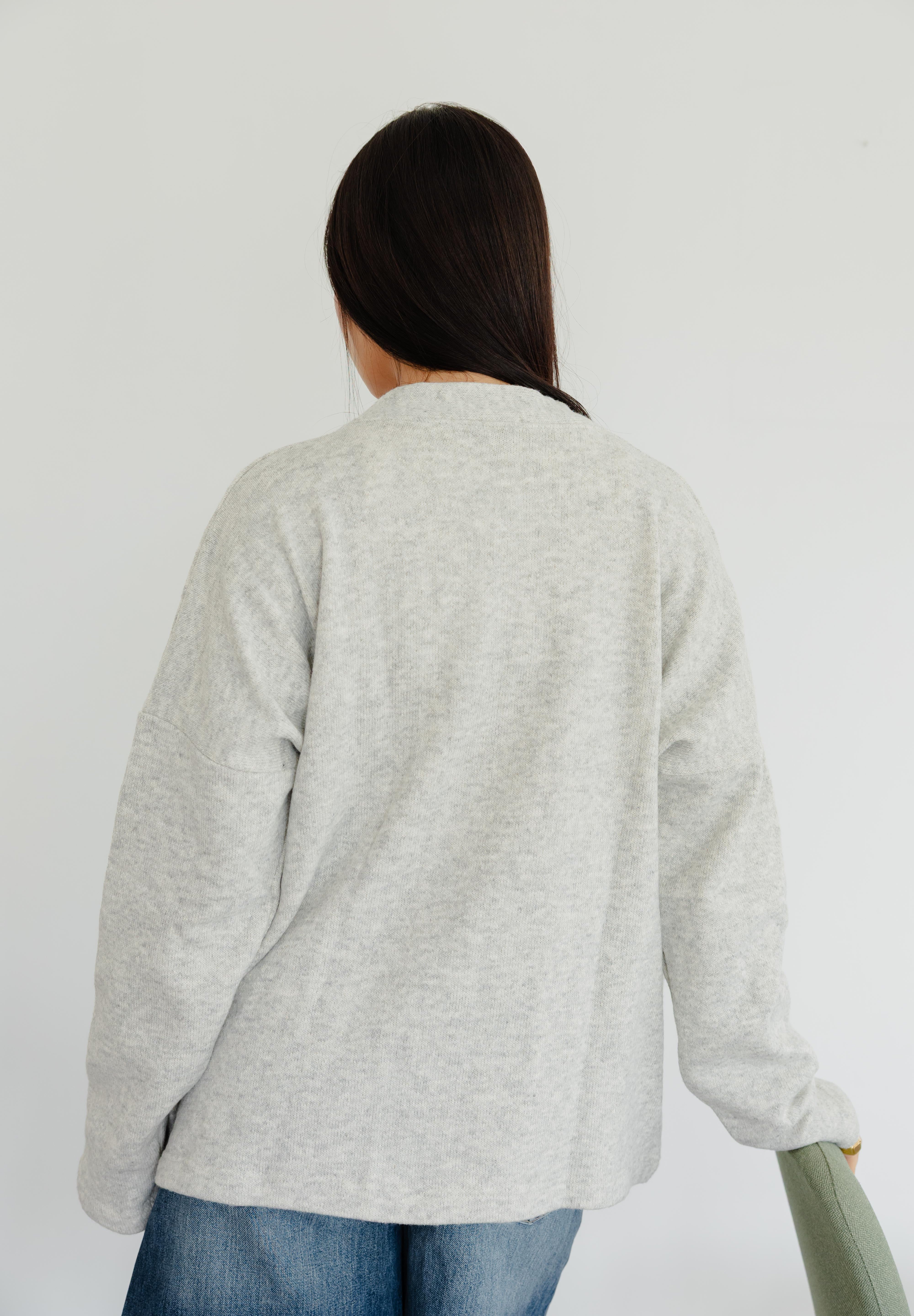The Buttoned Cardigan In Grey