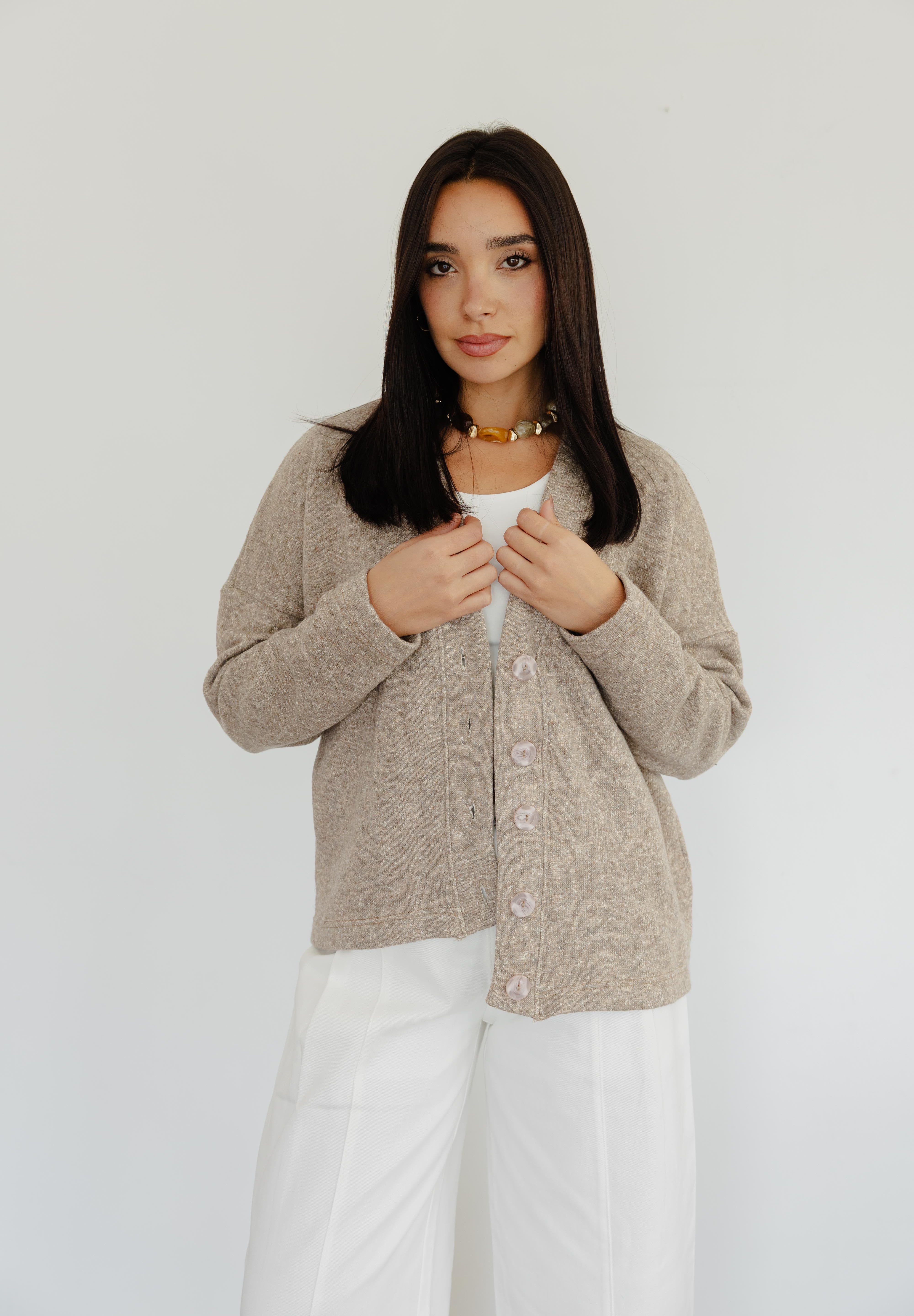 The Buttoned Cardigan In Caffee