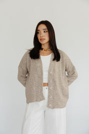 The Buttoned Cardigan In Caffee