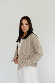 The Buttoned Cardigan In Caffee