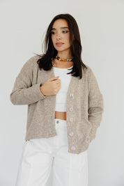 The Buttoned Cardigan In Caffee