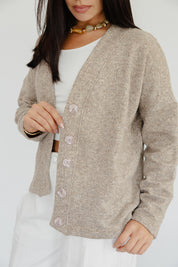 The Buttoned Cardigan In Caffee