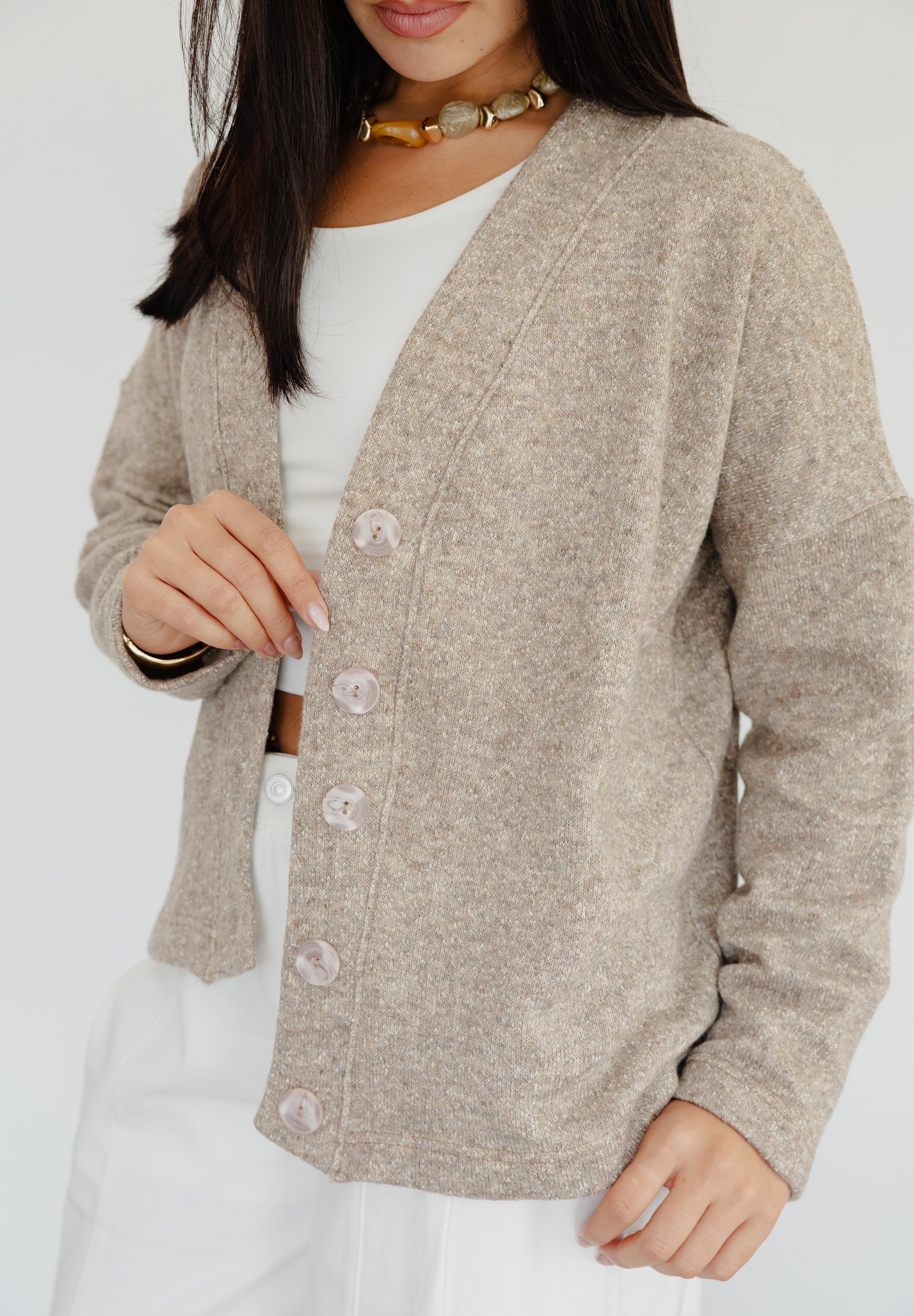 The Buttoned Cardigan In Caffee