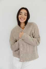The Buttoned Cardigan In Caffee