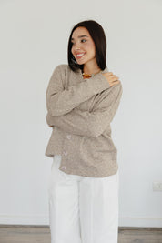 The Buttoned Cardigan In Caffee
