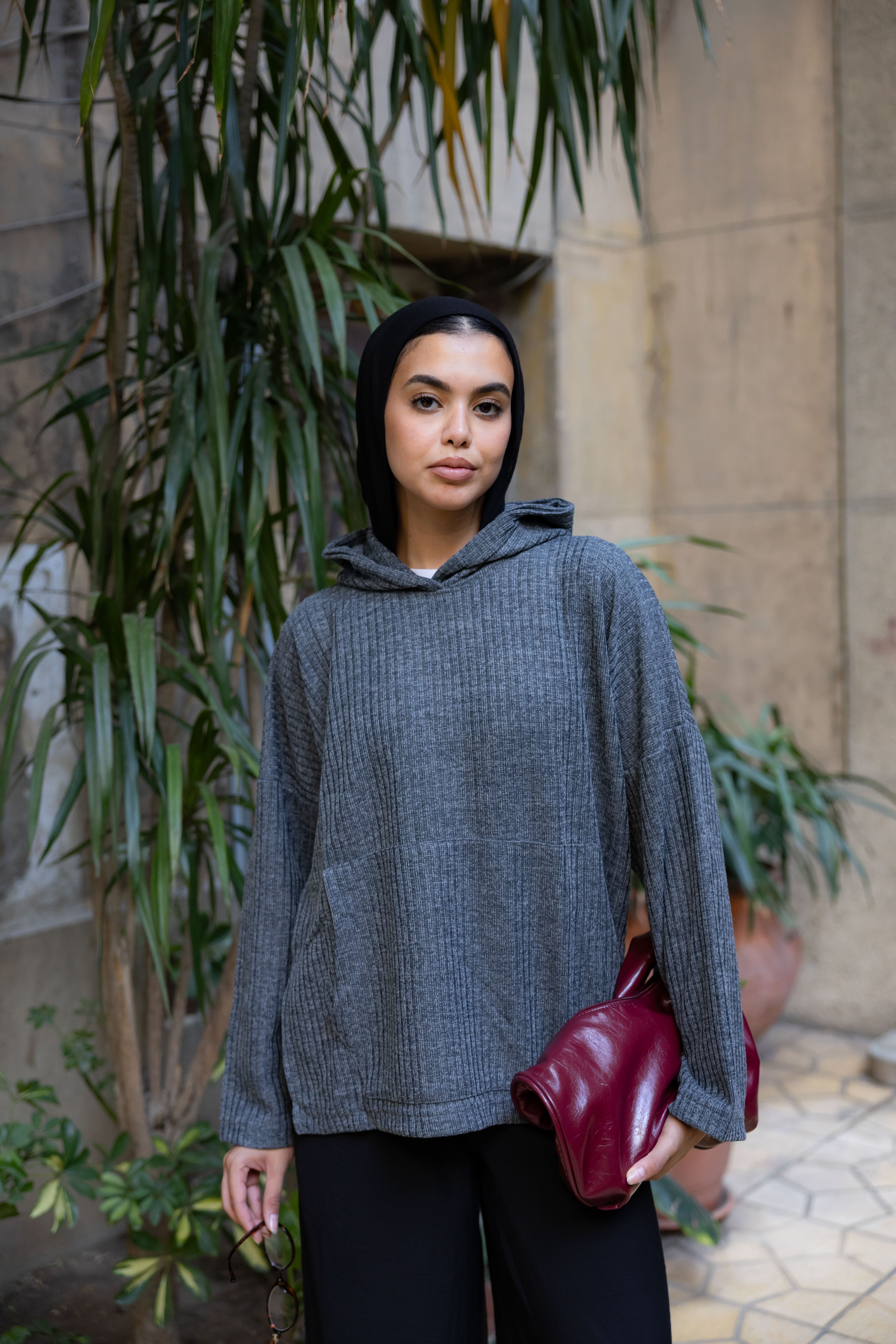 Knit Hoodie Soft Grey – HERNAMEIS JAMILA