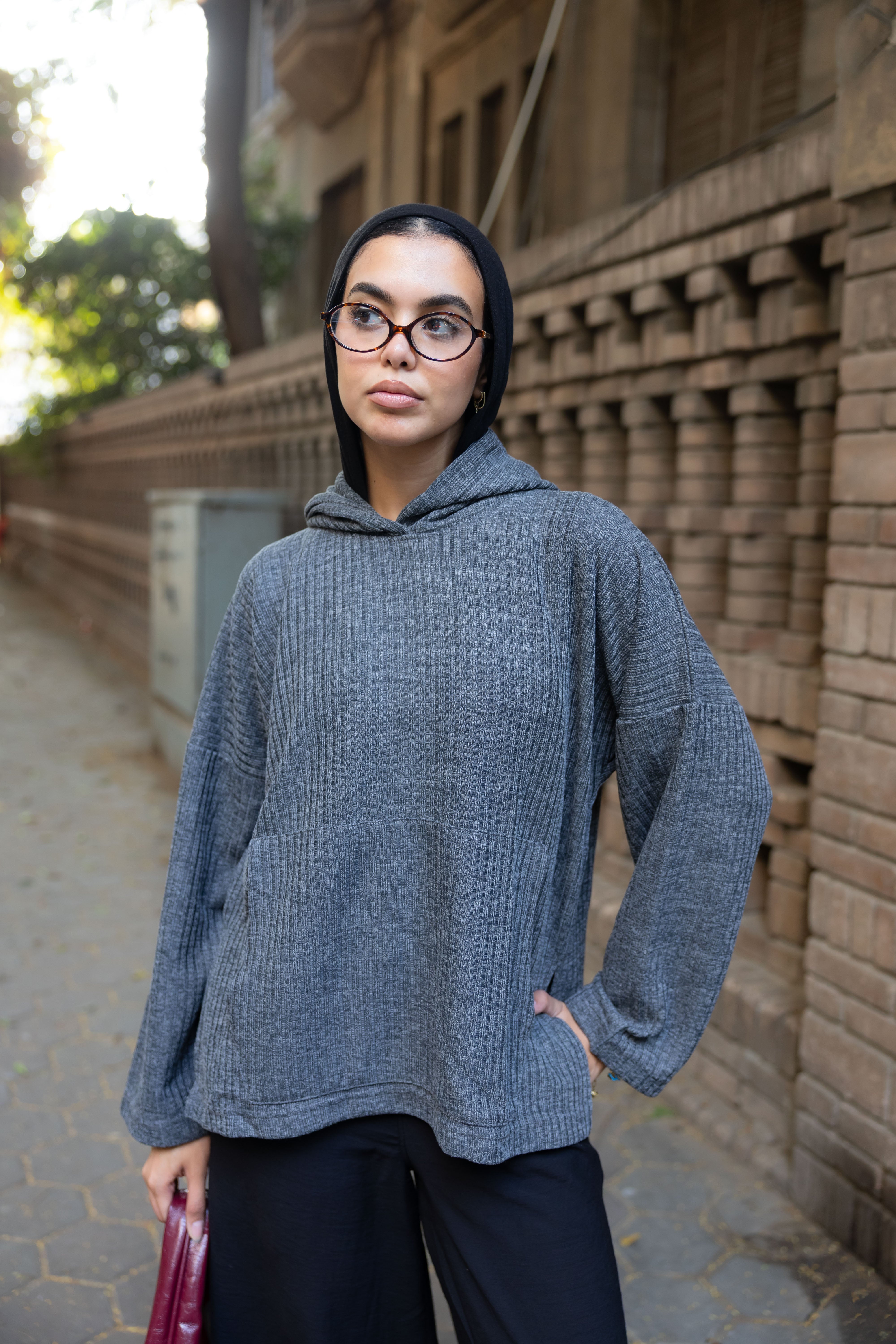 Knit Hoodie Soft Grey – HERNAMEIS JAMILA