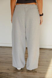 Barrel - leg trousers in grey