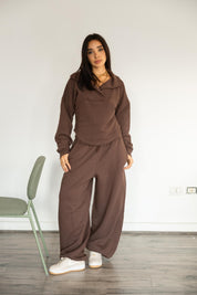 CROSSOVER SET IN BROWN
