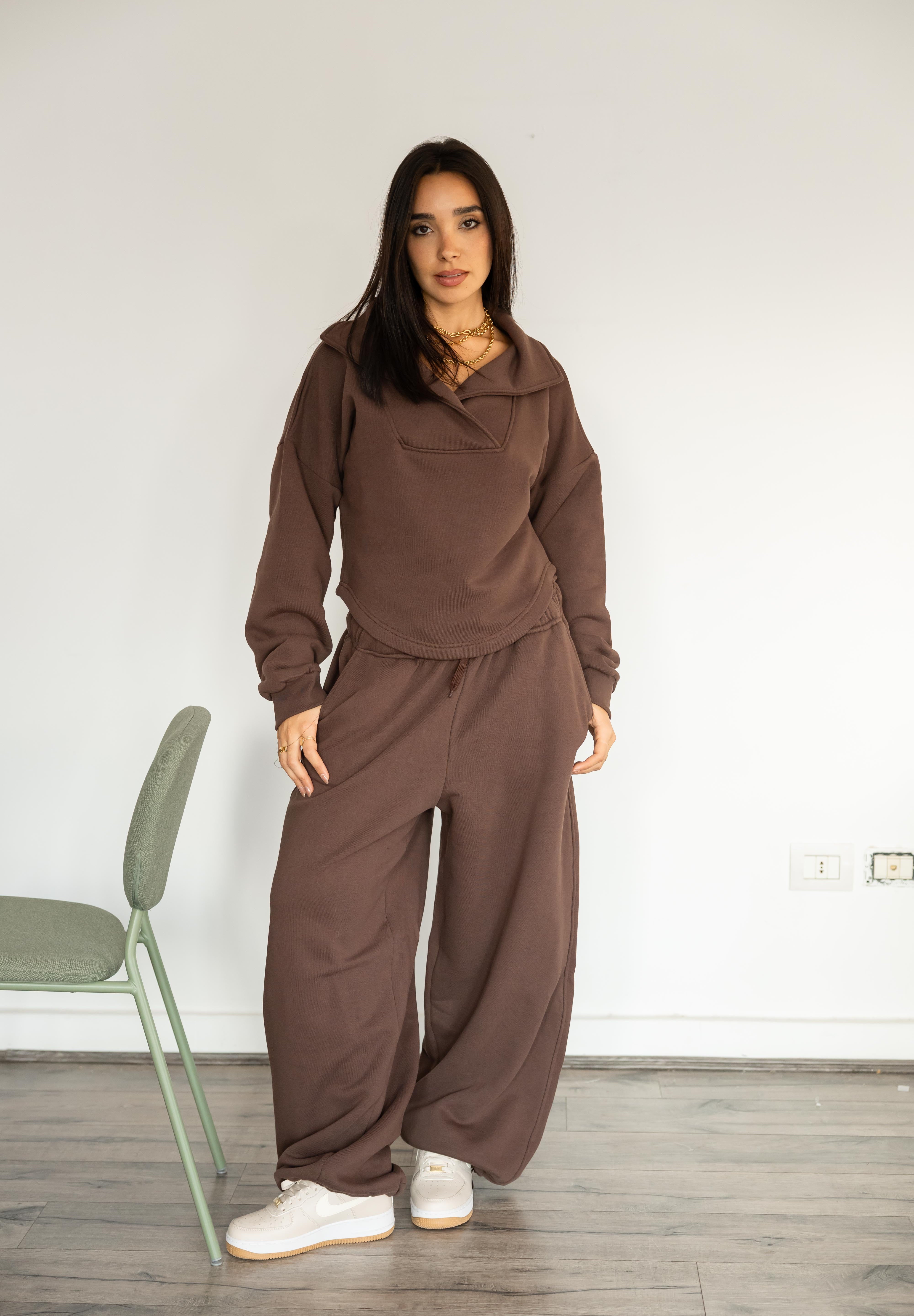 CROSSOVER SET IN BROWN