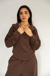 CROSSOVER SET IN BROWN