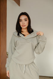 CROSSOVER TOP IN SAGE