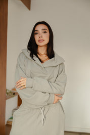 CROSSOVER TOP IN SAGE