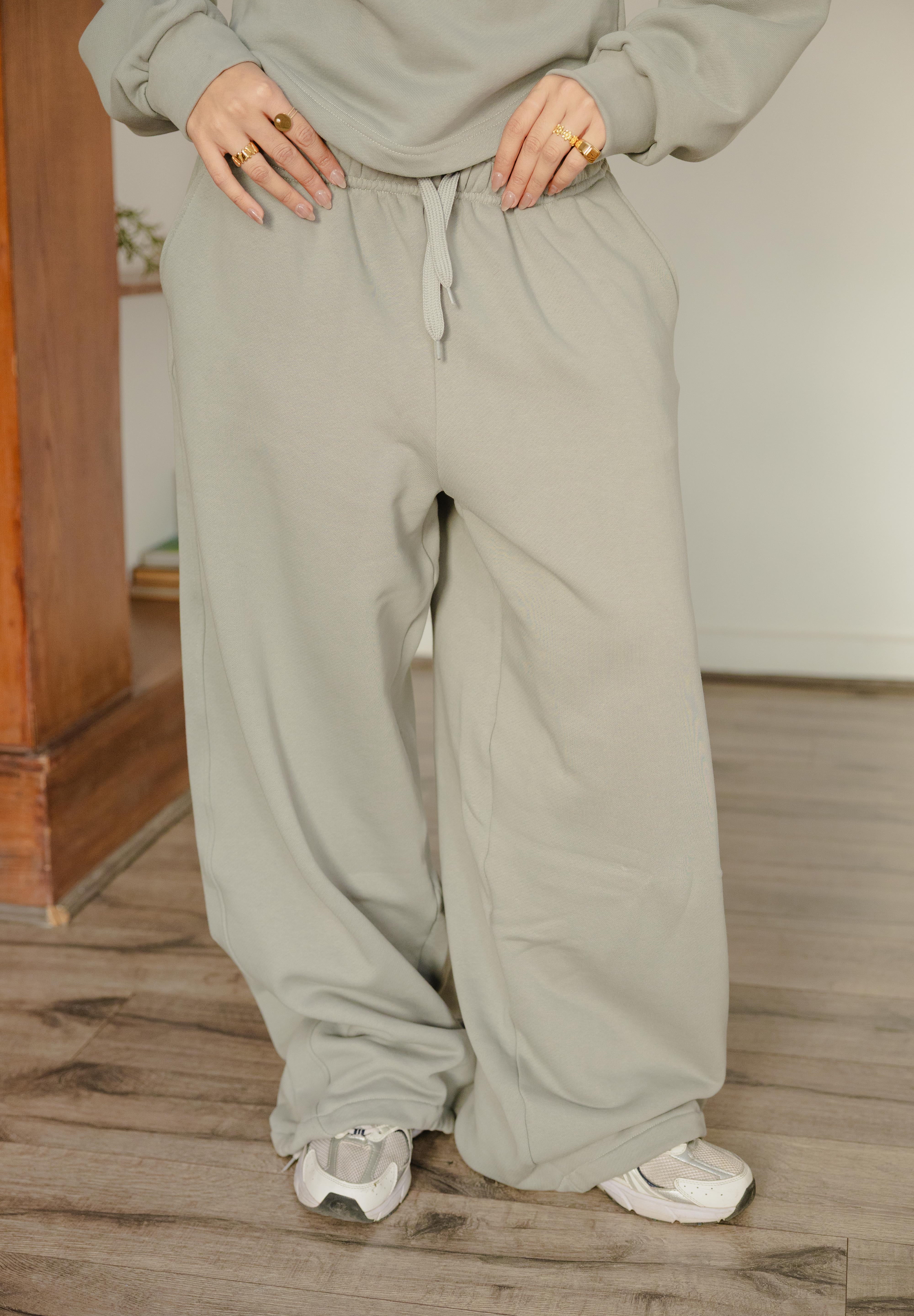 Barrel - leg trousers in sage