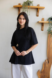 Brooch Blouse In Black