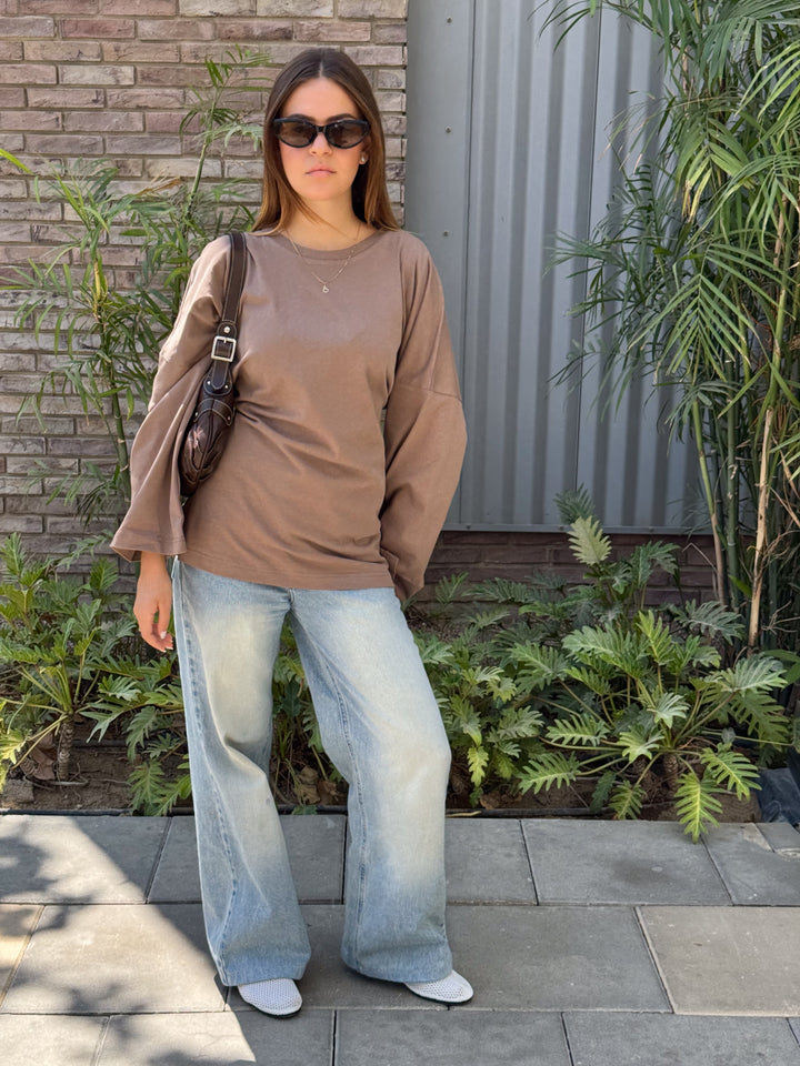 Softie Blouse In Cafe