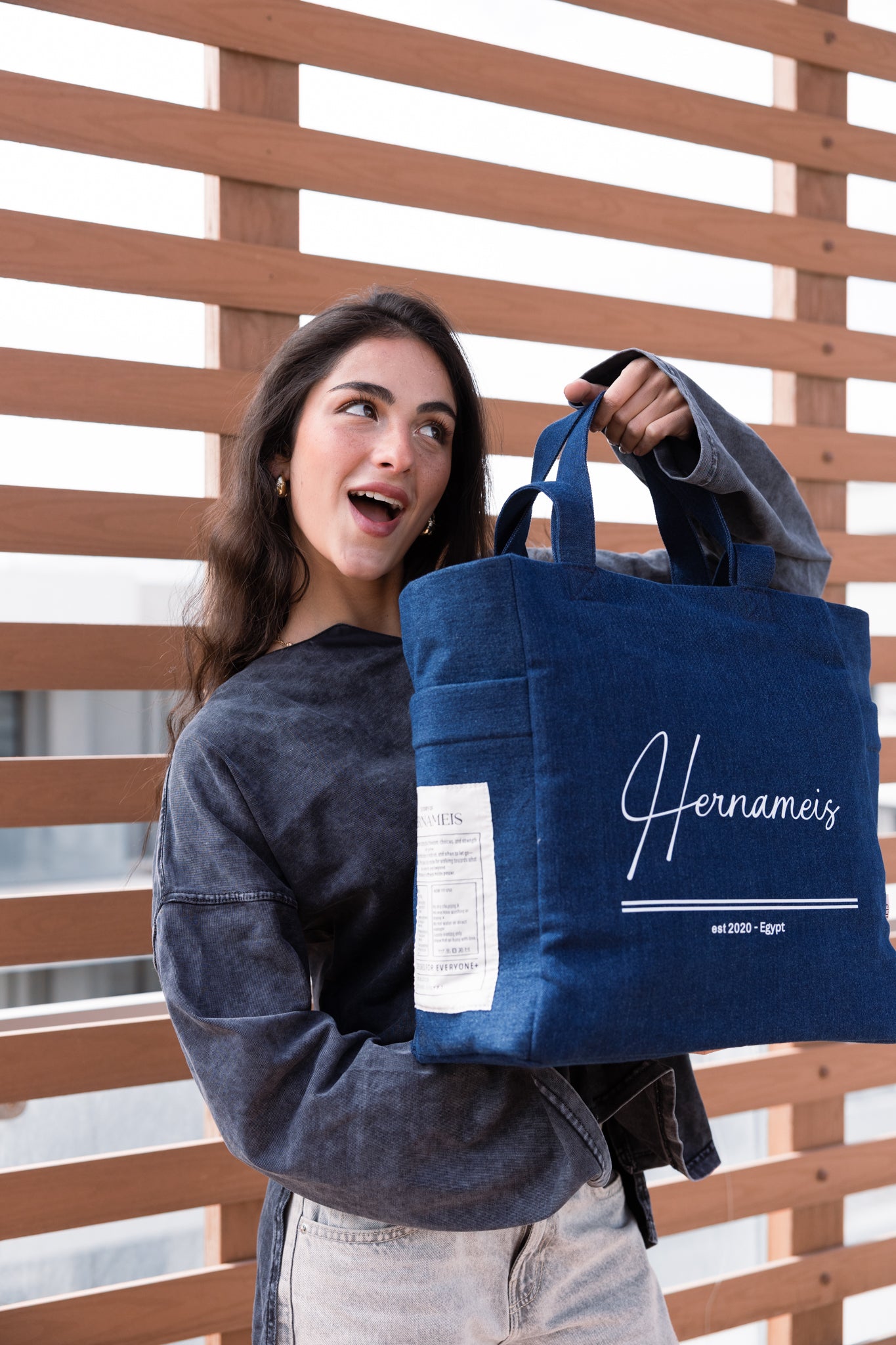 HER NAME IS TOTE BAG IN DENIM – HERNAMEIS JAMILA