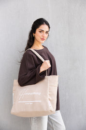 HER NAME IS TOTE BAG IN BEIGE