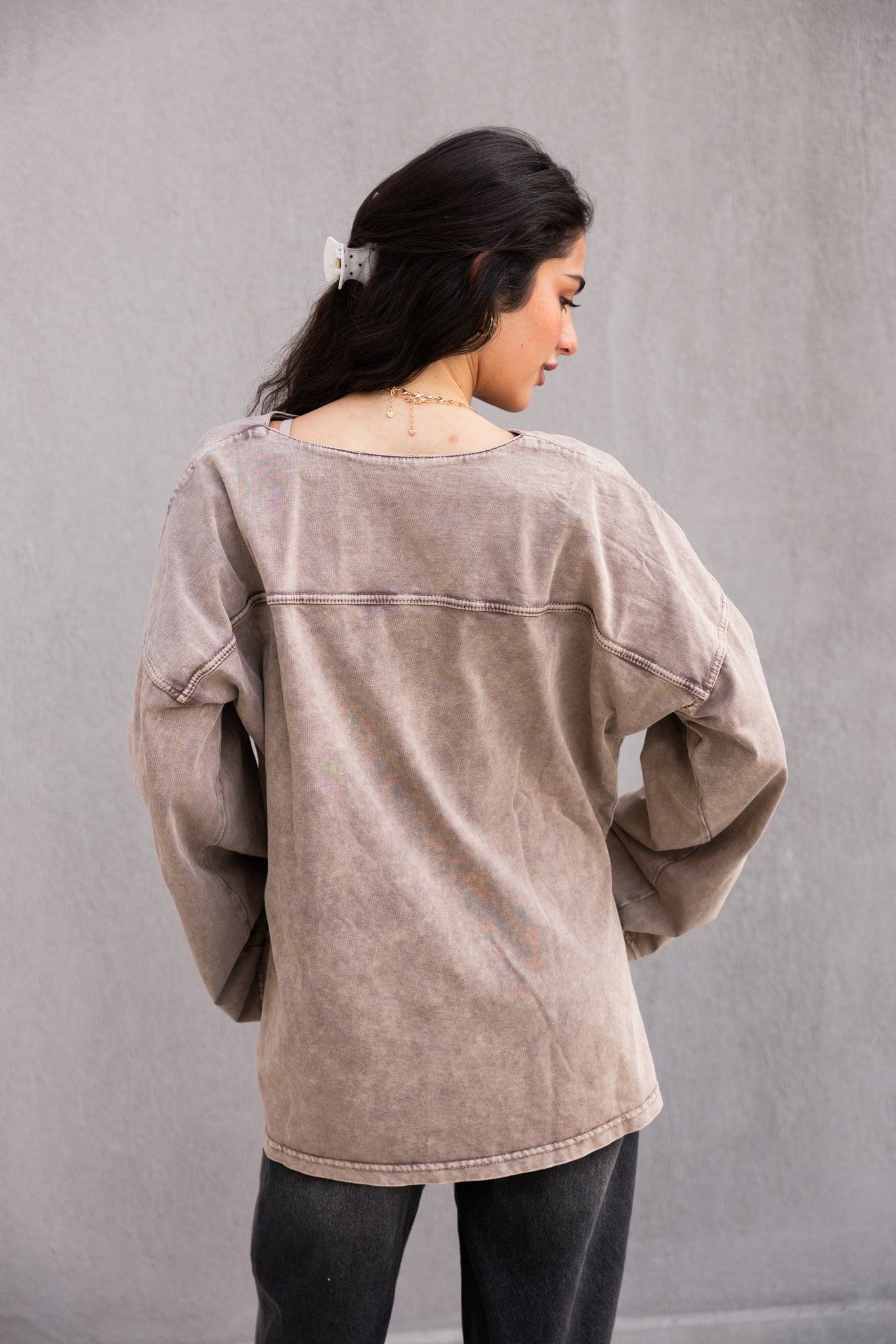 Origin Her Washed Tee In Wood
