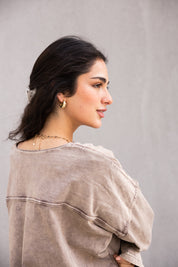 Origin Her Washed Tee In Wood