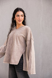 Origin Her Washed Tee In Wood