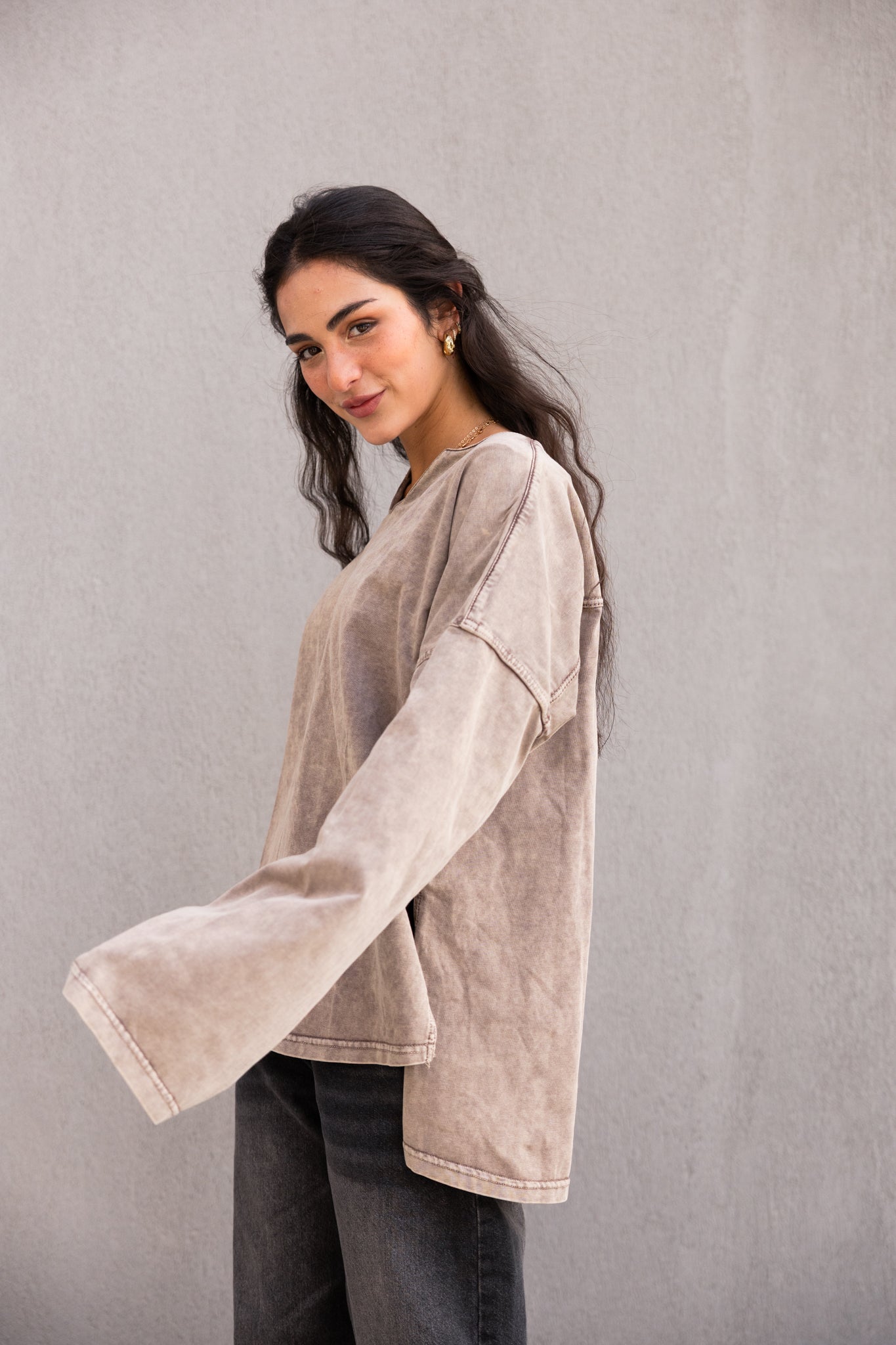 Origin Her Washed Tee In Wood