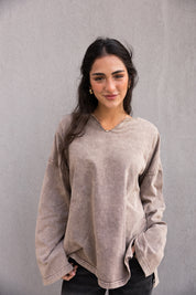 Origin Her Washed Tee In Wood