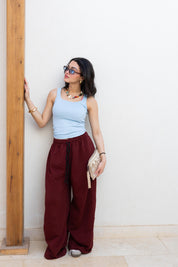 Basic sweatpants In Burgundy