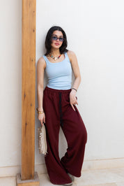 Basic sweatpants In Burgundy