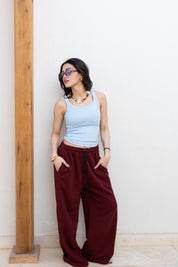 Basic sweatpants In Burgundy