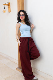 Basic sweatpants In Burgundy