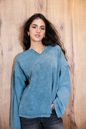 Origin Her Washed Tee In Egyptian Blue (OUTLET)