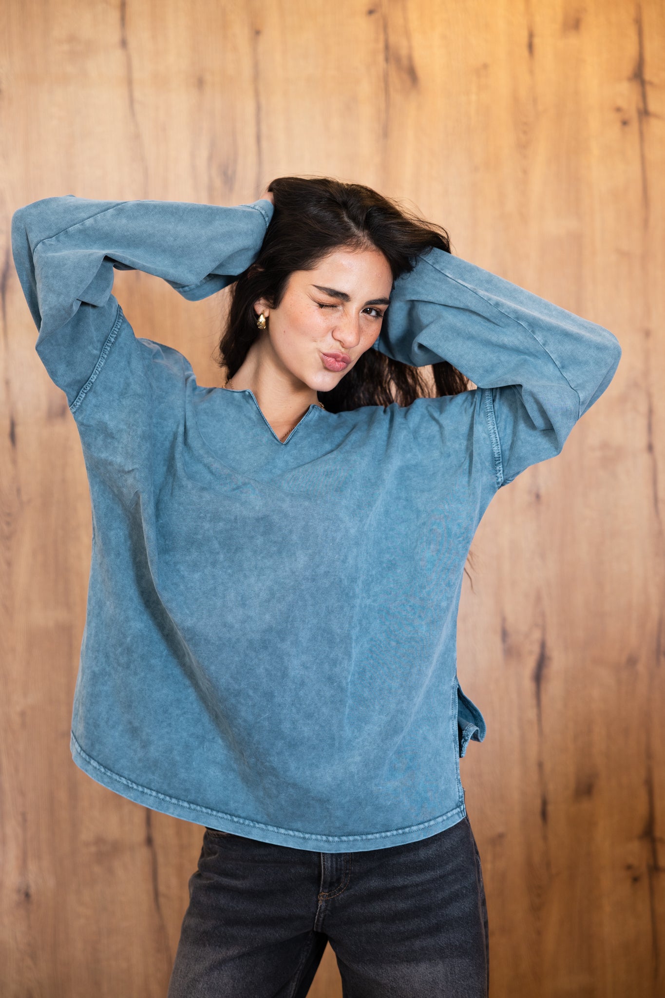 Origin Her Washed Tee In Egyptian Blue